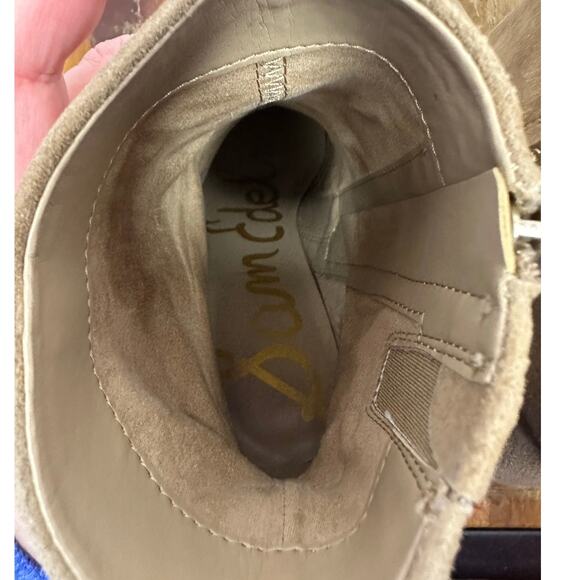 Sam Edelman Daria Block Heel Bootie Tan Suede, Size 9 | Chic Women's Booties - Picture 10 of 10